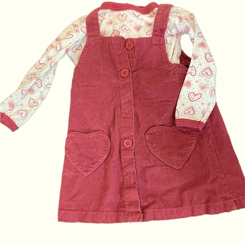 Little Joy brand 18 months Corduroy, sparkles in material, overall dress